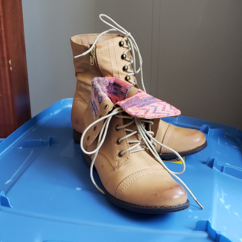 Bethany Mota combat boots